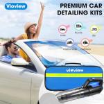 vioview 25PCS Car Cleaning Kit, Car Detailing Kit Interior with High Power Handheld Vacuum Cleaner, Windshield Cleaner, Cleaning Gel, Professional Auto Accessories for Men, Women