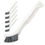 Supplymaid 6-Pack Grout Cleaner Brush Scrub Set - Stiff Bristle Scrubbing & Detail Cleaning Brushes for Household Use on Bathtub, Shower, Kitchen, Tile Floors, Sink, Grooves, Window Tracks, Drains