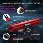 JORVIXN Safe Hammer Glass Breaker Underwater, Car Hammer Window Breaker Seatbelt Cutter Emergency Kit Escape Tool, Car Accessories Safehammer Glass Breaker for Men (2Pack: Black)