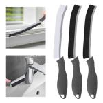 TQRR 3Pcs Hard Bristle Crevice Cleaning Brush, Scrub Brush, Kitchen Sink Cleaning Brush, Grout Brush, Corner Brush Cleaning Tools for Toilet, Bathroom, Gap, Home, Household, Window (3, Grey)