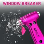 SZEOF Safety Hammer Cute with Window Breaker and Seat Belt Cutter,Car Emergency Escape Hammer,Escape Tool,Pink,1PCS