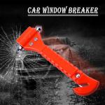 WONDER POINT Car Window Breaker, Safety Hammer - Emergency Escape Tool, Window Breaker Seatbelt Cutter, Life Saving Survival Kit with Light Reflective Tape(2-Pack)