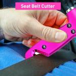 SZEOF Safety Hammer Cute with Window Breaker and Seat Belt Cutter,Car Emergency Escape Hammer,Escape Tool,Pink,1PCS