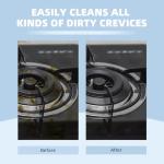 TQRR 3Pcs Hard Bristle Crevice Cleaning Brush, Scrub Brush, Kitchen Sink Cleaning Brush, Grout Brush, Corner Brush Cleaning Tools for Toilet, Bathroom, Gap, Home, Household, Window (3, Grey)