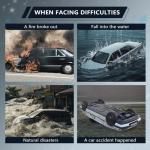 JORVIXN Safe Hammer Glass Breaker Underwater, Car Hammer Window Breaker Seatbelt Cutter Emergency Kit Escape Tool, Car Accessories Safehammer Glass Breaker for Men (2Pack: Black)