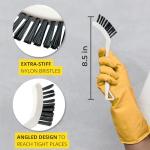 Supplymaid 6-Pack Grout Cleaner Brush Scrub Set - Stiff Bristle Scrubbing & Detail Cleaning Brushes for Household Use on Bathtub, Shower, Kitchen, Tile Floors, Sink, Grooves, Window Tracks, Drains