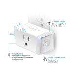 Kasa Smart Plug HS103P3, Smart Home Wi-Fi Outlet Works with Alexa, Echo, Google Home & IFTTT, No Hub Required, Remote Control,15 Amp,UL Certified, White, 3 Count (Pack of 1)
