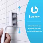 Lumkew Grout Cleaner Brush,Hard Bristle Grout Cleaning Brushes Scrubber for Tile Floors Bathroom Shower, Black, 3 Pieces
