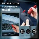 JORVIXN Safe Hammer Glass Breaker Underwater, Car Hammer Window Breaker Seatbelt Cutter Emergency Kit Escape Tool, Car Accessories Safehammer Glass Breaker for Men (2Pack: Black)