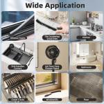 TQRR 3Pcs Hard Bristle Crevice Cleaning Brush, Scrub Brush, Kitchen Sink Cleaning Brush, Grout Brush, Corner Brush Cleaning Tools for Toilet, Bathroom, Gap, Home, Household, Window (3, Grey)