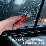 JORVIXN Safe Hammer Glass Breaker Underwater, Car Hammer Window Breaker Seatbelt Cutter Emergency Kit Escape Tool, Car Accessories Safehammer Glass Breaker for Men (2Pack: Black)