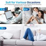 540 Rotation Magnetic Charging Cable, 3A Fast Charging 3 in 1 Magnetic USB Cable [3-Pack, 10FT] for iProduct/Micro USB/Type C Device