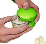 Kitchen Innovations Garlic Perfection Press, Crusher, Mincer, and Storage Container - Easy to Clean - Stainless Steel Blades - Green