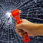 LOYMR 2 PCS Car Safety Hammer with Seat Belt Cutter and Glass Window Punch Breaker Emergency Rescue Disaster Escape Tool
