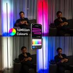 Lytup™ RGB Smart Floor Lamp, Alexa & App Controlled, 2.4GHz WiFi, Voice Control LED with Color Changing, Music Sync, Dimmable, Remote Control, Indoor Use, Adjustable Brightness, iOS/Android Compatible