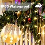 ZBPP 300 LED Curtain Lights Plug-in Fairy Curtain Lights with 8 Modes, Connectable Indoor/Outdoor for Christmas Decorations, Weddings, Walls, Windows, Parties，Warm White