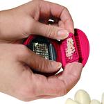 Kitchen Innovations Garlic Perfection Press, Crusher, Mincer, and Storage Container - Easy to Clean - Stainless Steel Blades - Red