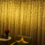 ZIMINGU Icicle Diwali Lights Outdoor, Christmas Hanging Window Curtains Dangling 16.4FT 216LEDs 8 Modes Weeping Willow Ceiling Fairy String L