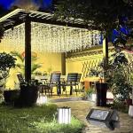 ZIMINGU Icicle Lights Outdoor, 32.8 FT 400 LED 8 Modes Christmas String Fairy Lights with 80 Drops, Twinkle Waterproof Connectable for Roof Balcony Business Park Decor, Warm White, 10M