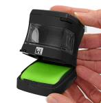 Kitchen Innovations Garlic-A-Peel Garlic Press, Crusher, Cutter, Mincer, and Storage Container - Includes Silicone Garlic Peeler - Easy to Clean - Stainless Steel Blades – (Black), standard