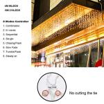 ZIMINGU Icicle Diwali Lights Outdoor, Christmas Hanging Window Curtains Dangling 16.4FT 216LEDs 8 Modes Weeping Willow Ceiling Fairy String L