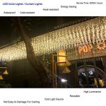 ZIMINGU Icicle Diwali Lights Outdoor, Christmas Hanging Window Curtains Dangling 16.4FT 216LEDs 8 Modes Weeping Willow Ceiling Fairy String L
