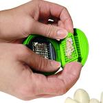 Kitchen Innovations Garlic Perfection Press, Crusher, Mincer, and Storage Container - Easy to Clean - Stainless Steel Blades - Green