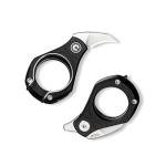 CIVIVI Pyrus Mini Keychain Knife (1 Piece), Small EDC Pocket Folding Box Cutter with 14C28N Blade & Ringed G10 Handle, Christmas Stocking Stuffers Gift for Men Women C23038-2, Black