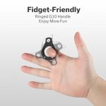 CIVIVI Pyrus Mini Keychain Knife (1 Piece), Small EDC Pocket Folding Box Cutter with 14C28N Blade & Ringed G10 Handle, Christmas Stocking Stuffers Gift for Men Women C23038-2, Black