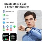 Smart Fitness Tracker Watch with Heart Rate Monitor, Activity Tracker with Pedometer, Sleep Monitor, Calories & Step Counter, Waterproof Smart Watch for Women Men Fitness Watch for Sports (Black)