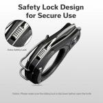 CIVIVI Pyrus Mini Keychain Knife (1 Piece), Small EDC Pocket Folding Box Cutter with 14C28N Blade & Ringed G10 Handle, Christmas Stocking Stuffers Gift for Men Women C23038-2, Black