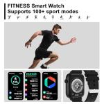 Smart Fitness Tracker Watch with Heart Rate Monitor, Activity Tracker with Pedometer, Sleep Monitor, Calories & Step Counter, Waterproof Smart Watch for Women Men Fitness Watch for Sports (Black)
