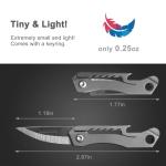 Joycube Titanium Alloy Small Keychain Knife, Mini Pocket Folding Knives, Cute EDC Box Cutter, Gifts for Women and Men