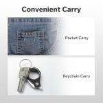 CIVIVI Pyrus Mini Keychain Knife (1 Piece), Small EDC Pocket Folding Box Cutter with 14C28N Blade & Ringed G10 Handle, Christmas Stocking Stuffers Gift for Men Women C23038-2, Black