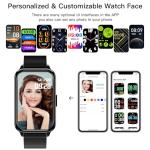 Bctemno Smart Watch Fitness Tracker Make/Answer Calls for Women Men with Heart Rate Blood Oxygen Sleep Monitor Sports Modes Step Calorie Counter IP68 Waterproof for Android Phones and iPhone