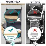 YOUDENOVA Hanging Closet Organizer, 3-Shelf Closet Hanging Storage Shelves, Grey