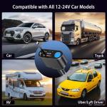 OHLPRO Retractable Car Charger Cigarette Lighter Adapter, 168W 5 in 1 Fast Phone Charging Built-in Replaceable Fuse, Socket Splitter with Dual USB-C Cords, Fit for Phone, iPad, Galaxy, GPS