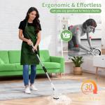 Electric Spin Scrubber - Household Cleaning Brush with 8 Heads, 51.2in Extendable Pole Bathroom Scrubber for Stubborn Grease on Grill, Stovetop & Bathtub, 90Min Runtime - Type B