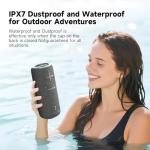 TAZATA Portable Bluetooth Speaker, 30W 360° Surround Sound IPX7 Waterproof Wireless Golf Speakers,Outdoor Loud TWS Speaker for Beach,Party,Camping Gift,8H Playtime