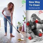 Electric Spin Scrubbers, Cordless Cleaning Brush, Versatile Floor Tile Scrubber Dual Speed with 6 Replaceable Heads and Adjustable Extension Handle for Efficient Bathroom Tub and Floor Cleaning-White