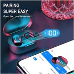 Wireless Earbuds, Bluetooth 5.3 Headphones HiFi Deep Bass with Mic ,120H Playtime LED Display ,IPX7 Waterproof Button Control True Wireless Earphones,One-Step Pairing,In-Ear Noise Reduction Headset
