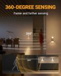 Lyridz LED Plug-in Night Light with 360° Motion Sensor, 1-150 Lumens Dimmable Nightlights Indoor for Bathroom, Bedroom, Hallway, Stairs, Pet House, 2 Pack
