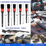 AUTODECO 27Pcs Car Detailing Brush Set, Car Detailing Kit, Auto Detailing Drill Brush Set, Car Detailing Brushes, Car Wash Cleaning Tools Kit for Interior, Exterior, Wheels, Blue