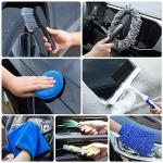 AUTODECO 27Pcs Car Detailing Brush Set, Car Detailing Kit, Auto Detailing Drill Brush Set, Car Detailing Brushes, Car Wash Cleaning Tools Kit for Interior, Exterior, Wheels, Blue