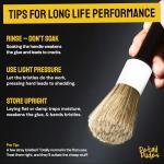 Detail Dudes Soft Boar Hair Car Detailing Brush Set - 3-Pack, Brown - Car Detailing Kit for Versatile Uses - Soft Bristles Cleaning Brush - Water-Resistant Handles