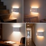 LumBelle Motion Sensor Night Light, Rechargeable Battery Night Light, 2700K-6500K Magnetic/Stick-on Closet Lights, Dimmable Stair Lights for Bedroom Kitchen Hallway Stairs (2 Pack)