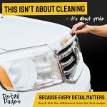 Detail Dudes Soft Boar Hair Car Detailing Brush Set - 3-Pack, Brown - Car Detailing Kit for Versatile Uses - Soft Bristles Cleaning Brush - Water-Resistant Handles