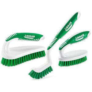 Libman Scrub Brush Kit | Cleaning Brush | Tile & Grout Brush | Small Scrub Brush | Power Scrub Brush | Carpet Brush | Bathroom Scrubber | Boot Scrubber | 3 Different Brushes Included