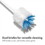OXO Good Grips Bottle Brush, Dual-Bristle Cleaning for Bottles, Pitchers and Carafes, Flexible Neck Scrub Brush, Safe for Stemware and Delicate Glassware, Dishwasher Safe