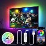 HOUHUI TV LED Lights 13Ft, RGB LED Strip Lights for 32-65in TV Backlight, App Control Strips Light Sync to Music, USB Bias LED Strip Lighting for Bedroom Home Room PC Monitor Gaming Lights Cabinet